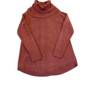 Jason Maxwell Women's Turtleneck Sweater in Brick Red